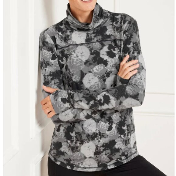 T by Talbots Supersoft Jersey Turtleneck Tee 2xp, Floral Haze NWT - Picture 1 of 2